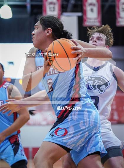 Thumbnail 1 in Pahranagat Valley vs. Owyhee (NIAA Class 1A State Boys Quarterfinal) photogallery.