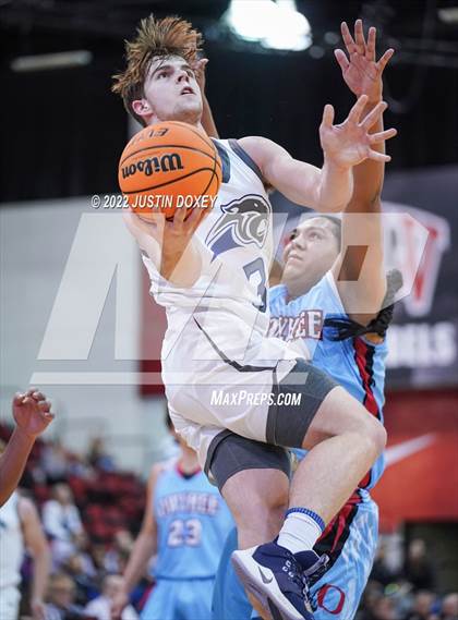 Thumbnail 1 in Pahranagat Valley vs. Owyhee (NIAA Class 1A State Boys Quarterfinal) photogallery.