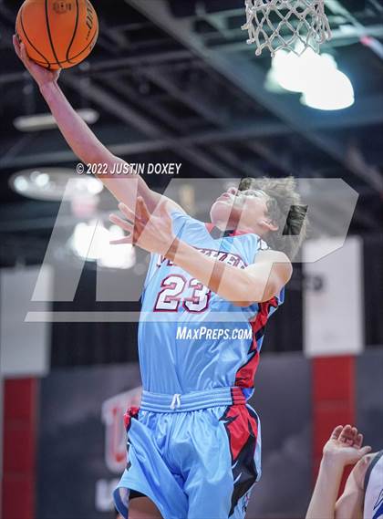 Thumbnail 1 in Pahranagat Valley vs. Owyhee (NIAA Class 1A State Boys Quarterfinal) photogallery.
