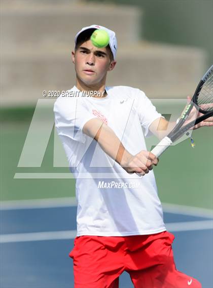 Thumbnail 1 in CHSAA Tennis 5A State Championships - Day 1 photogallery.
