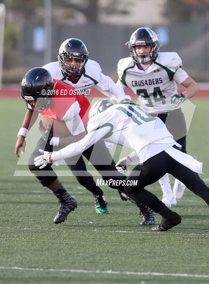 Thumbnail 1 in St. Bernard's @ Salesian College Preparatory (CIF NCS D4 Semifinal Playoff) photogallery.