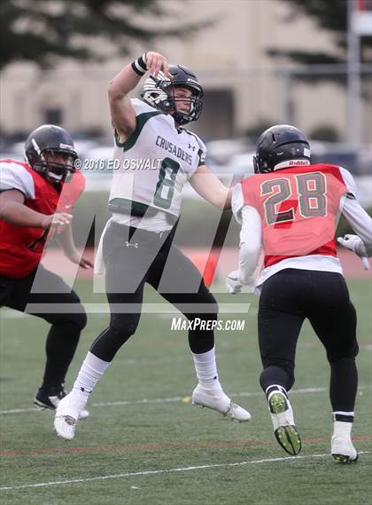 Thumbnail 3 in St. Bernard's @ Salesian College Preparatory (CIF NCS D4 Semifinal Playoff) photogallery.
