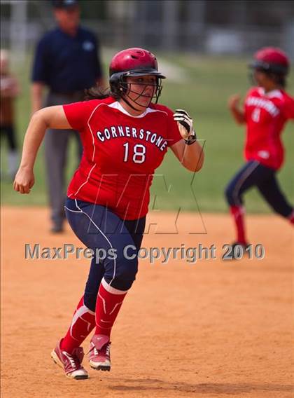 Thumbnail 2 in Cornerstone Christian vs Central Christian (Texas Christian Athletic League State Tournament) photogallery.