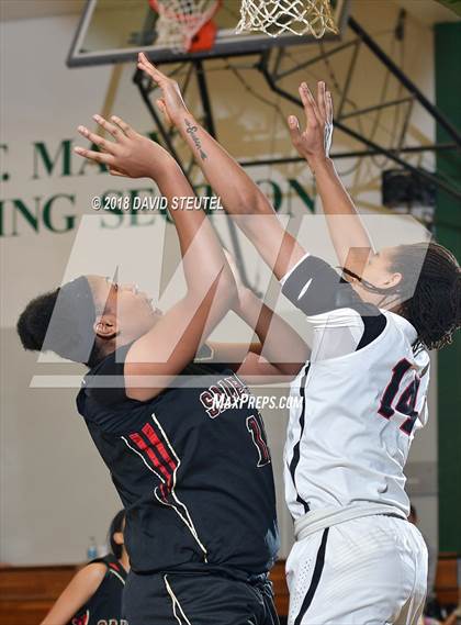 Thumbnail 1 in Salesian College Preparatory vs. Harvard-Westlake (St. Mary's Stockton MLK Showcase) photogallery.