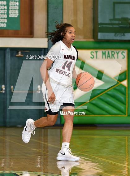 Thumbnail 2 in Salesian College Preparatory vs. Harvard-Westlake (St. Mary's Stockton MLK Showcase) photogallery.