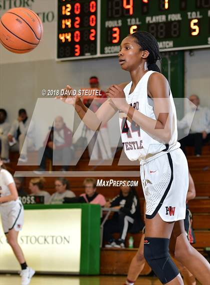 Thumbnail 1 in Salesian College Preparatory vs. Harvard-Westlake (St. Mary's Stockton MLK Showcase) photogallery.