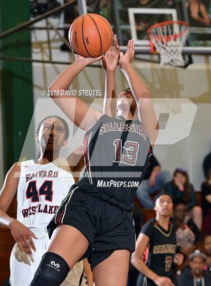 Thumbnail 2 in Salesian College Preparatory vs. Harvard-Westlake (St. Mary's Stockton MLK Showcase) photogallery.