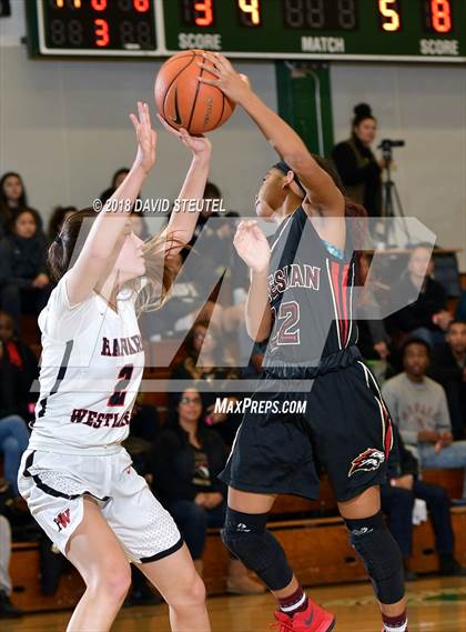 Thumbnail 1 in Salesian College Preparatory vs. Harvard-Westlake (St. Mary's Stockton MLK Showcase) photogallery.