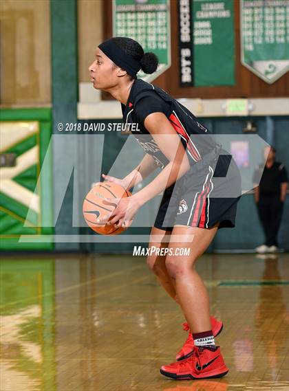 Thumbnail 3 in Salesian College Preparatory vs. Harvard-Westlake (St. Mary's Stockton MLK Showcase) photogallery.