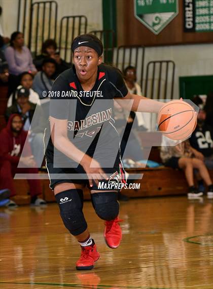 Thumbnail 2 in Salesian College Preparatory vs. Harvard-Westlake (St. Mary's Stockton MLK Showcase) photogallery.