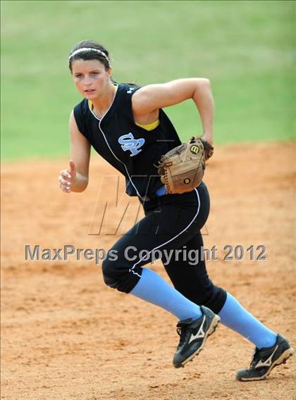 Thumbnail 3 in Spain Park vs Louisville Male (Bob Jones Softball Tourney) photogallery.
