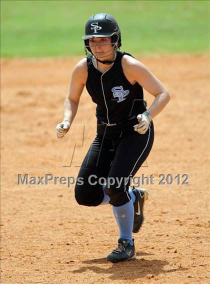 Thumbnail 3 in Spain Park vs Louisville Male (Bob Jones Softball Tourney) photogallery.