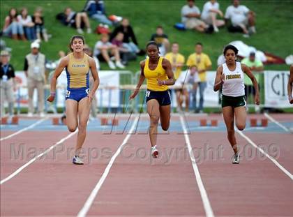 Thumbnail 1 in CIF State Championships (Girls 100 - Preliminaries) photogallery.