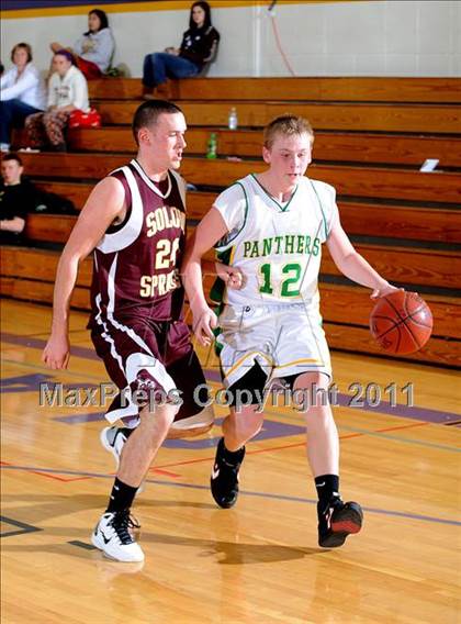Thumbnail 1 in Solon Springs vs Prairie Farm (Clayton Holiday Tournament) photogallery.