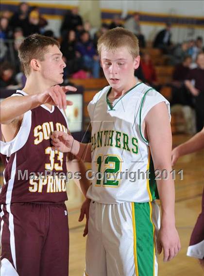 Thumbnail 3 in Solon Springs vs Prairie Farm (Clayton Holiday Tournament) photogallery.