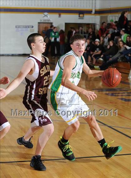 Thumbnail 2 in Solon Springs vs Prairie Farm (Clayton Holiday Tournament) photogallery.