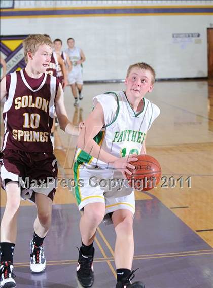 Thumbnail 3 in Solon Springs vs Prairie Farm (Clayton Holiday Tournament) photogallery.