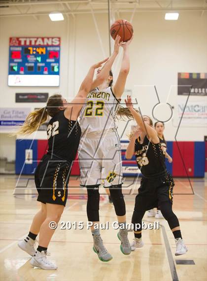 Thumbnail 2 in Horizon vs Saguaro (Arcadia Lady Hoops Tournament) photogallery.