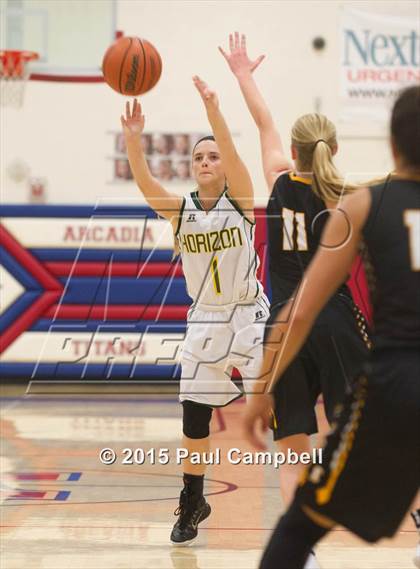 Thumbnail 1 in Horizon vs Saguaro (Arcadia Lady Hoops Tournament) photogallery.