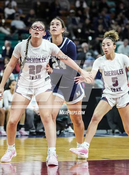 Thumbnail 2 in Mullen vs Cherokee Trail (CHSAA 6A Great 8) photogallery.