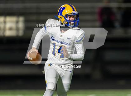 Thumbnail 3 in Homestead @ Hamilton Southeastern (IHSAA 6A Sectional semi-final) photogallery.