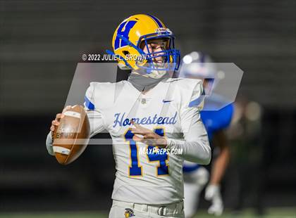 Thumbnail 3 in Homestead @ Hamilton Southeastern (IHSAA 6A Sectional semi-final) photogallery.