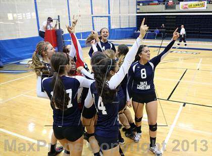 Thumbnail 2 in Vacaville Christian vs Bradshaw Christian (CIF SJS D5 Final) photogallery.