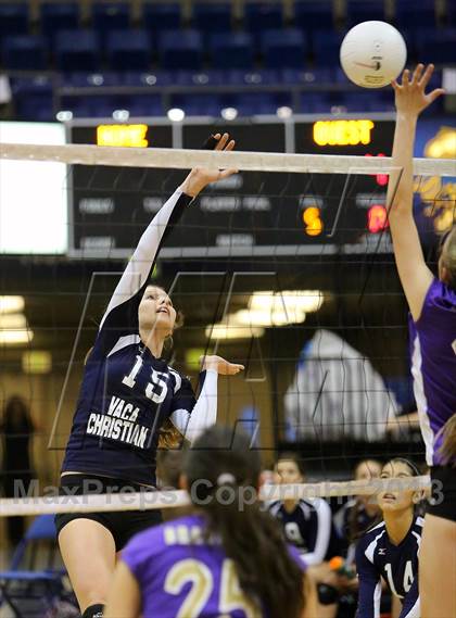 Thumbnail 1 in Vacaville Christian vs Bradshaw Christian (CIF SJS D5 Final) photogallery.