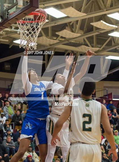 Thumbnail 2 in Notre Dame vs Archbishop Molloy (Spalding Hoophall Classic) photogallery.
