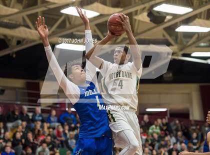 Thumbnail 1 in Notre Dame vs Archbishop Molloy (Spalding Hoophall Classic) photogallery.