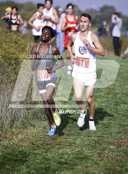 Thumbnail 3 in IHSAA Semi State Cross Country Boys Championships photogallery.