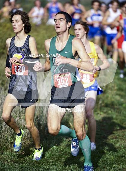 Thumbnail 2 in IHSAA Semi State Cross Country Boys Championships photogallery.
