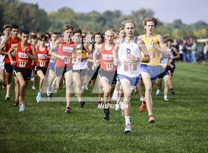 Thumbnail 3 in IHSAA Semi State Cross Country Boys Championships photogallery.