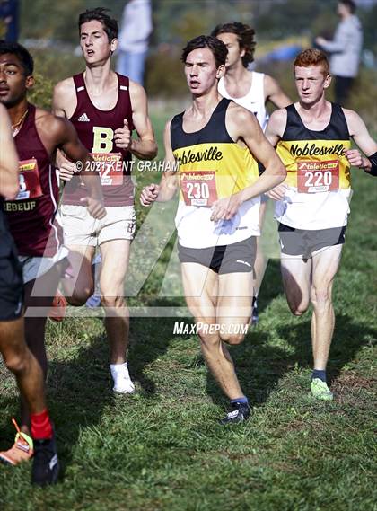 Thumbnail 2 in IHSAA Semi State Cross Country Boys Championships photogallery.