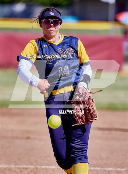 Thumbnail 3 in Notre Dame @ East Nicolaus (CIF NorCal D2 Semi-final) photogallery.