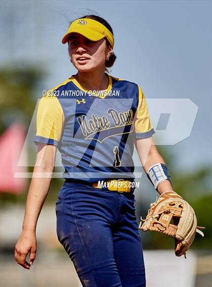 Thumbnail 3 in Notre Dame @ East Nicolaus (CIF NorCal D2 Semi-final) photogallery.