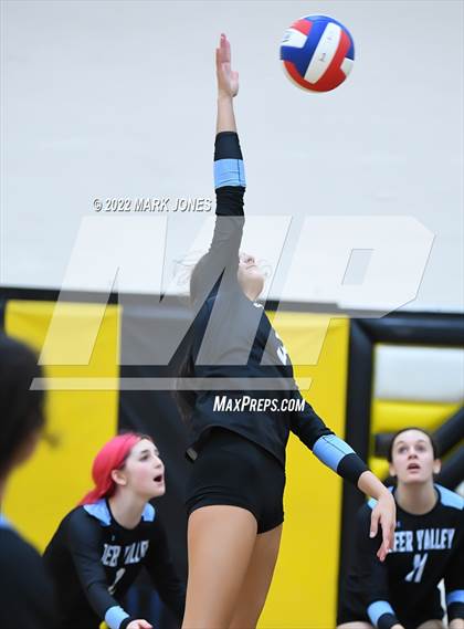 Thumbnail 2 in Deer Valley vs. Paradise Valley  (Goldwater Volleyball Festival Tournament - Gold Division) - Semifinal photogallery.