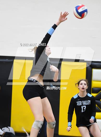 Thumbnail 3 in Deer Valley vs. Paradise Valley  (Goldwater Volleyball Festival Tournament - Gold Division) - Semifinal photogallery.