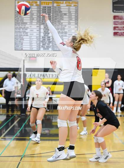 Thumbnail 3 in Deer Valley vs. Paradise Valley  (Goldwater Volleyball Festival Tournament - Gold Division) - Semifinal photogallery.