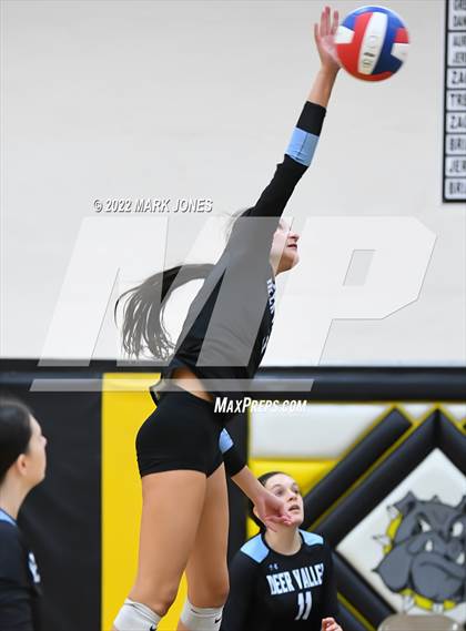 Thumbnail 1 in Deer Valley vs. Paradise Valley  (Goldwater Volleyball Festival Tournament - Gold Division) - Semifinal photogallery.