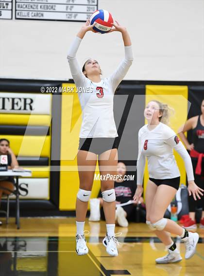 Thumbnail 1 in Deer Valley vs. Paradise Valley  (Goldwater Volleyball Festival Tournament - Gold Division) - Semifinal photogallery.