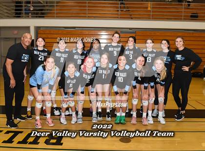Thumbnail 1 in Deer Valley vs. Paradise Valley  (Goldwater Volleyball Festival Tournament - Gold Division) - Semifinal photogallery.