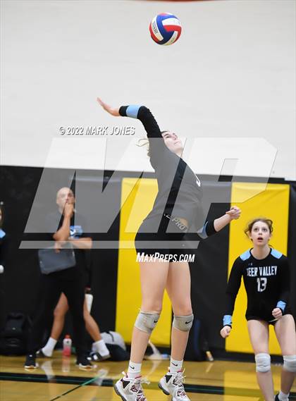 Thumbnail 2 in Deer Valley vs. Paradise Valley  (Goldwater Volleyball Festival Tournament - Gold Division) - Semifinal photogallery.