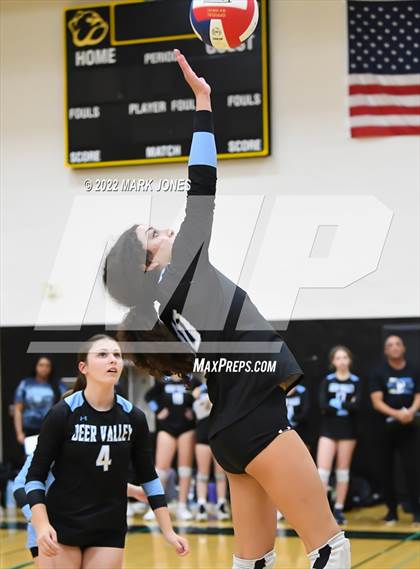 Thumbnail 3 in Deer Valley vs. Paradise Valley  (Goldwater Volleyball Festival Tournament - Gold Division) - Semifinal photogallery.