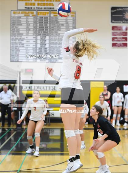 Thumbnail 2 in Deer Valley vs. Paradise Valley  (Goldwater Volleyball Festival Tournament - Gold Division) - Semifinal photogallery.