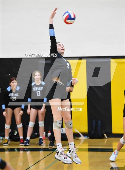 Thumbnail 2 in Deer Valley vs. Paradise Valley  (Goldwater Volleyball Festival Tournament - Gold Division) - Semifinal photogallery.