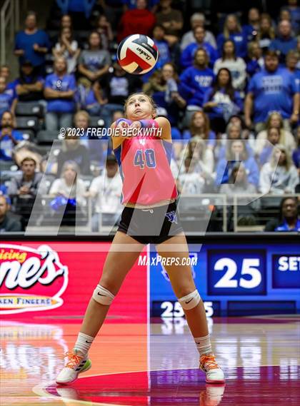 Thumbnail 2 in Windthorst vs. Crawford (UIL 2A Volleyball Semi-Final) photogallery.
