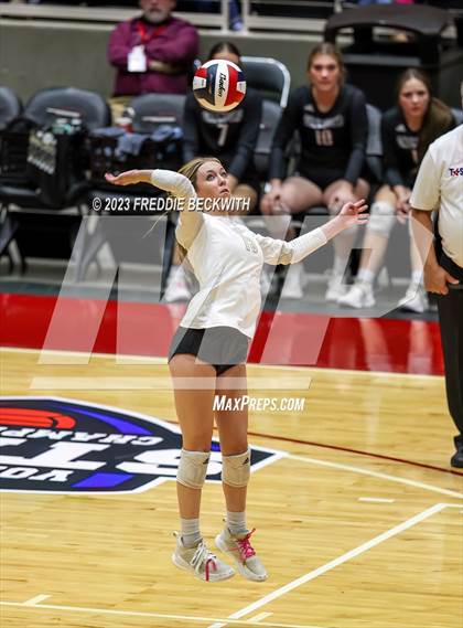 Thumbnail 2 in Windthorst vs. Crawford (UIL 2A Volleyball Semi-Final) photogallery.