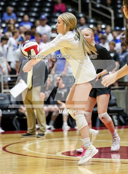 Thumbnail 3 in Windthorst vs. Crawford (UIL 2A Volleyball Semi-Final) photogallery.
