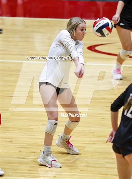 Thumbnail 3 in Windthorst vs. Crawford (UIL 2A Volleyball Semi-Final) photogallery.